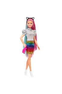 Barbie Fryzura Kolorowa panterka Lalka wiek 3+ - Lalki dla dziewczynek - miniaturka - grafika 4