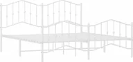 Łóżka - Elior Białe metalowe łózko małżeńskie w stylu loft 160x200 cm - Emelsa - miniaturka - grafika 1