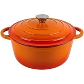 Garnki - Garnek żeliwny HAGE DQ26 26 cm 5L Pomarańczowy - miniaturka - grafika 1