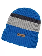 Czapki damskie - Ziener Damska/męska czapka Indri/dziergana, modna, trójkolorowa, Persian Blue.Dusty Grey, rozmiar uniwersalny - miniaturka - grafika 1