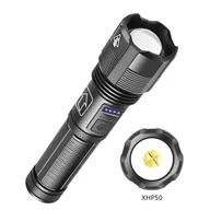 Latarki - Latarka LED Akumulatorowa, latarka LED 20000 lumenów Niezwykle jasna z 3 trybami ， Mini latarka z możliwością zoomu i długim czasem pracy, IP65 - miniaturka - grafika 1