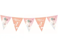 Baby shower i roczek - Godan Baner flagi Mam już roczek z króliczkiem dla dziewczynki - 3,26 m PG-BRKR - miniaturka - grafika 1