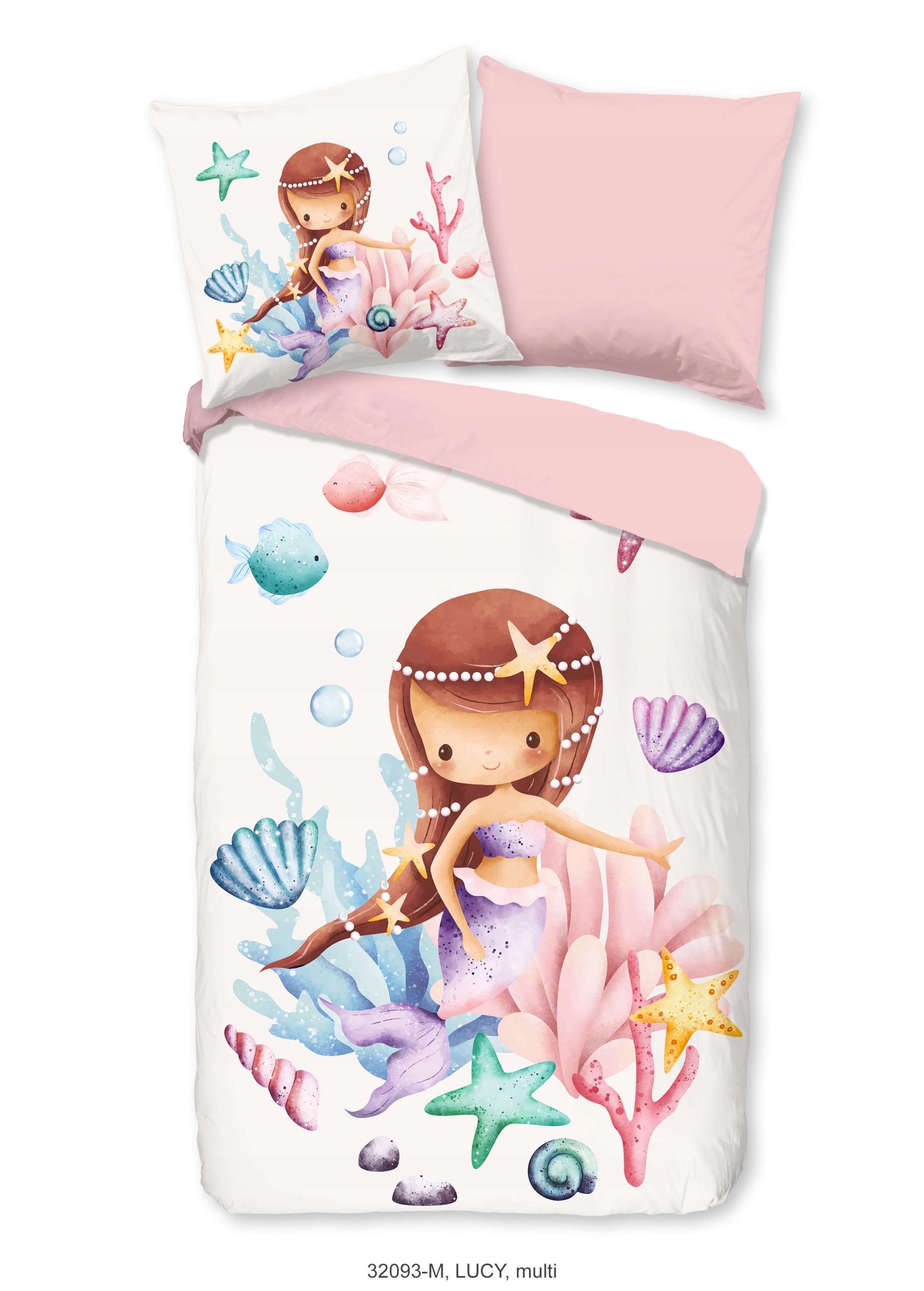 Pościel syrenka księżniczka ocean 135x200 140x200 dla dziecka microfibra