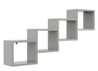 Półki do salonu - Szara nowoczesna półka wisząca N2-C49 - miniaturka - grafika 1