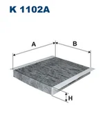 Filtry kabinowe - Filtron Filtr, wentylacja przestrzeni pasażerskiej K 1102A K 1102A - miniaturka - grafika 1