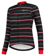 Kurtki damskie - Damska Kurtka Rowerowa  Rogelli Stripe | Black/Red - Rozmiar M - miniaturka - grafika 1