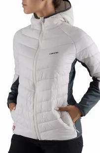 Kurtka damska z kapturem Viking Becky Warm Pro Primaloft 0208 jasnoszary-grafitowy - Kurtki i kamizelki sportowe damskie - miniaturka - grafika 1