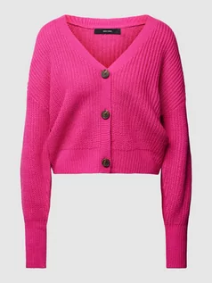 Swetry damskie - Kardigan z dekoltem w serek model ‘LEA’ - grafika 1