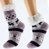 Skarpetki dla dzieci - Skarpetki Dziecięce Zimowe Antypoślizgowe Cambell 32-35 - miniaturka - grafika 1