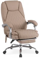 Fotele i krzesła biurowe - EDINOS Beżowy masujący fotel obrotowy - Plix 3X - miniaturka - grafika 1