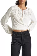 Bluzki damskie - Pepe Jeans Bluzka damska Isabel, Biały (mysz), S - miniaturka - grafika 1