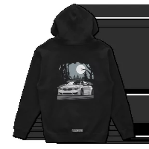 Czarna bluza z kapturem BMW M4 F82-XXL - Odzież do sportów motorowych - miniaturka - grafika 1