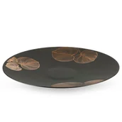 Tace i patery - Patera OZDOBNE NACZYNIE TALERZ 37x4 CZARNA LIŚCIE - miniaturka - grafika 1