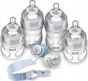 Lovi Zestaw butelek dla niemowląt + smoczki z zawieszką Botanic Boy Lovi - Butelki dla niemowląt - miniaturka - grafika 1