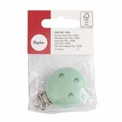 Akcesoria do smoczków - Drewniany klips do smoczka - RAHYER - Miętowo-zielony - Baby - Praktyczny i uroczy - miniaturka - grafika 1