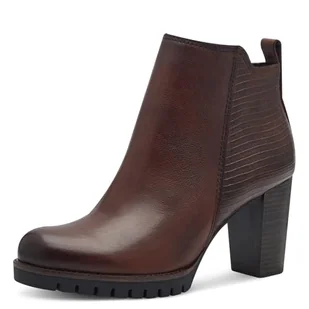 Marco Tozzi Damskie botki Zip+Slip 2-25428-43 modne kozaki, Cognac Comb, 40 EU, Cognac Comb, 40 EU - Kozaki damskie - miniaturka - grafika 1