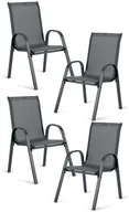Fotele i krzesła ogrodowe - Krzesła ogrodowe na taras balkon ogród metalowe 4 szt. Sofotel - miniaturka - grafika 1