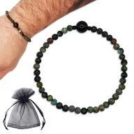 Bransolety męskie - Męska bransoletka z turkusem i turmalinem – naturalna moc w eleganckim wydaniu - miniaturka - grafika 1