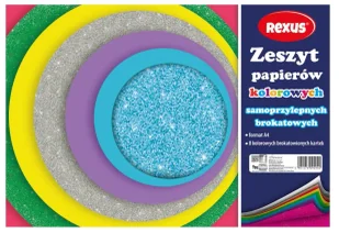 Zeszyt papierów kolorowych brokatowych samoprzylepnych A4 8 kolorów - BENIAMIN - Szkolne artykuły papiernicze - miniaturka - grafika 1