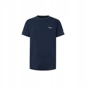 Koszulki męskie - PEPE JEANS KOSZULKA MĘSKA T-SHIRT ORIGINAL BASIC 3 N GRANATOWA r.M - miniaturka - grafika 1