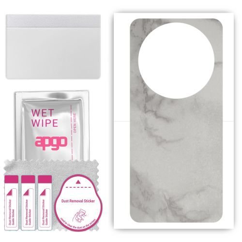 folia naklejka skórka strukturalna na TYŁ do Huawei Nova 12i - Marmur Szary - apgo SKINS