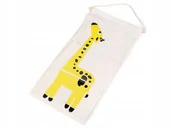 Organizery na łóżeczko - Lniany Organizer Żyrafa 30X65 Cm Zawieszany - miniaturka - grafika 1