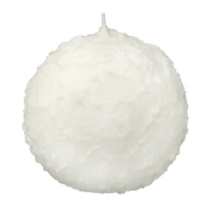 Artman Artman ARTMAN Boże Narodzenie Świeca ozdobna Śnieżka biała kula mała 1szt 986657 - Oświetlenie świąteczne - miniaturka - grafika 1