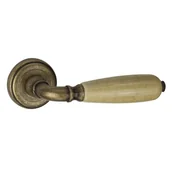 Klamki - Schaffner Klamka do drzwi wewnętrznych na rozecie Rubens Stare Złoto Ceramika - miniaturka - grafika 1