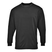 Koszulki męskie - Portwest Koszulka termiczna bluza męska, rozmiar L, czarny  czarny B133BKRL - miniaturka - grafika 1
