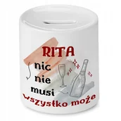 Skarbonki - Skarbonka Dla Rity na Urodziny Imieniny Prezent z Nadrukiem ze Zdjęciem - miniaturka - grafika 1