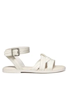 Geox Sandały Jr Karly J5535B 000BC C1000 M Biały - Buty dla dziewczynek - miniaturka - grafika 1