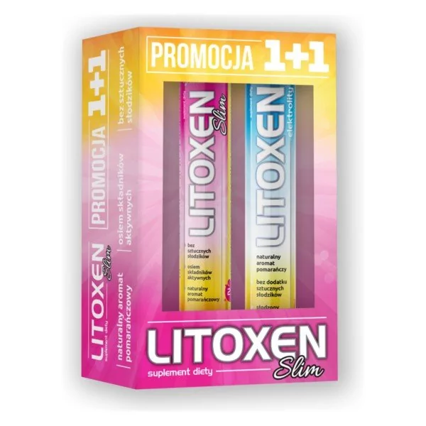 Xenico PHARMA LITOXEN SLIM Zestaw Litoxen Slim, 20 tabletek musujących + Litoxen Elektrolity, 20 tabletek musujących