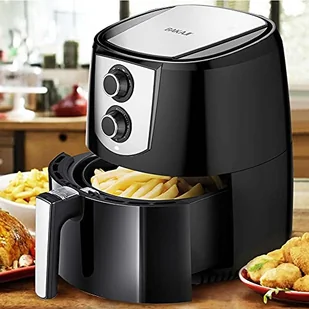 Bakaji Frytkownica na gorące powietrze bezolejowa Airfryer 4,4 l frytkownica na gorące powietrze piecze naturalnie i zdrowo, moc 1400 W z timerem 30 min i regulacją temperatury do 200° - Frytkownice - miniaturka - grafika 1