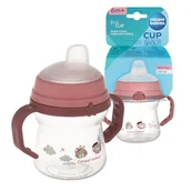 Kubki dla dzieci - Canpol Babies Kubek Treningowy Niekapek FirstCup Bonjour Paris 150 ml 6m+ - miniaturka - grafika 1