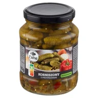 Warzywa w marynacie - Carrefour Extra Korniszony z przyprawami delikatesowe 350 g - miniaturka - grafika 1