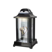 Lampiony i znicze - Znicz kapliczka Alba 12 x 24,5 cm 24 h 60 g złoty - miniaturka - grafika 1