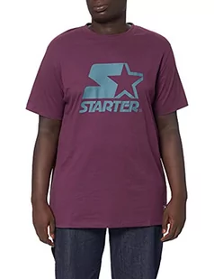 STARTER BLACK LABEL Męski t-shirt z logo startowym, ciemnofioletowy, L - Koszulki męskie - miniaturka - grafika 1