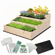 Szklarnie ogrodowe - Skrzynie na warzywa warzywniak donica drewniany 90x120 ZESTAW EKO / Wamar-Sosenka - miniaturka - grafika 1