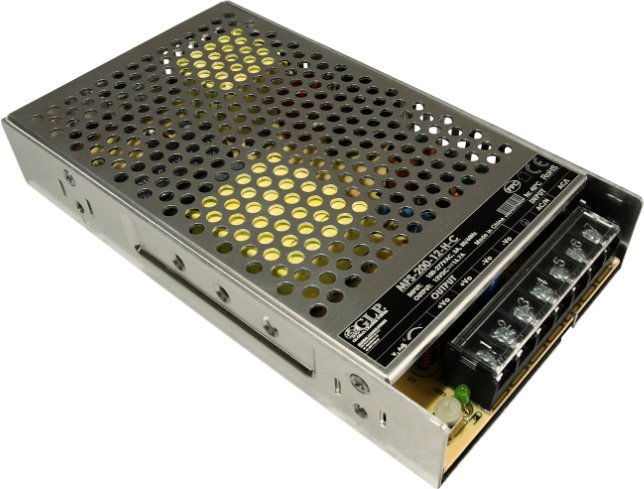 Zasilacz serwerowy GLP GLP: 12V/16.7A/200.4W enclosed PSU, PFC, Uin = 85-305VAC / 120-430VDC, Cover for terminal block