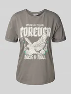 Koszulki i topy damskie - T-shirt o kroju relaxed fit z czystej bawełny model ‘Brandy’ - miniaturka - grafika 1
