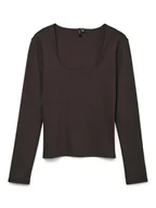Bluzki damskie - Vero Moda Bluzka Million 10334613 Brązowy Regular Fit - miniaturka - grafika 1