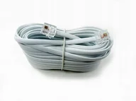 Kable miedziane - NoName Kabel telefoniczny prosty 5m Biały TEL0033F-5 - miniaturka - grafika 1