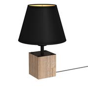 Lampy stojące - Luminex Soder 767 lampa stołowa lampka 1x60W E27 czarna/złota - miniaturka - grafika 1