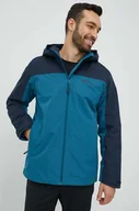 Kurtki i kamizelki sportowe męskie - Jack Wolfskin kurtka outdoorowa Taubenberg 3in1 kolor niebieski - miniaturka - grafika 1