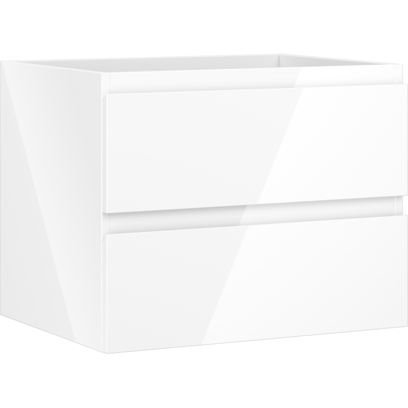 Mexen Orio szafka łazienkowa podumywalkowa 60 cm, 2 szuflady, biała połysk - 91A10-06047-2-BFF00