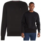Bluzy męskie - tommy hilfiger bluza meska basic bluza czarna meska PREMIUM tommy hilfiger bluza meska basic bluza czarna meska PREMIUM r.M - miniaturka - grafika 1