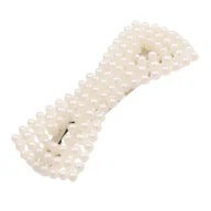 Ozdoby do włosów - Spinka do Włosów Biała z Ozdobnymi Perłami Subtelna Wsuwka Lekka Efektowna - miniaturka - grafika 1
