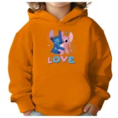 Bluzy dla dziewczynek - BLUZA DZIECIĘCA STITCH LOVE 110-116 DLA DZIEWCZYNKI CHŁOPCA PREZENT - miniaturka - grafika 1