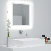 Lustra - vidaXL Lumarko Lustro łazienkowe LED, białe, 40x8,5x37cm, płyta wiórowa 804908 - miniaturka - grafika 1