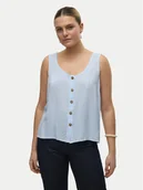 Koszulki i topy damskie - Vero Moda Top Bumpy 10325830 Błękitny Standard Fit - miniaturka - grafika 1